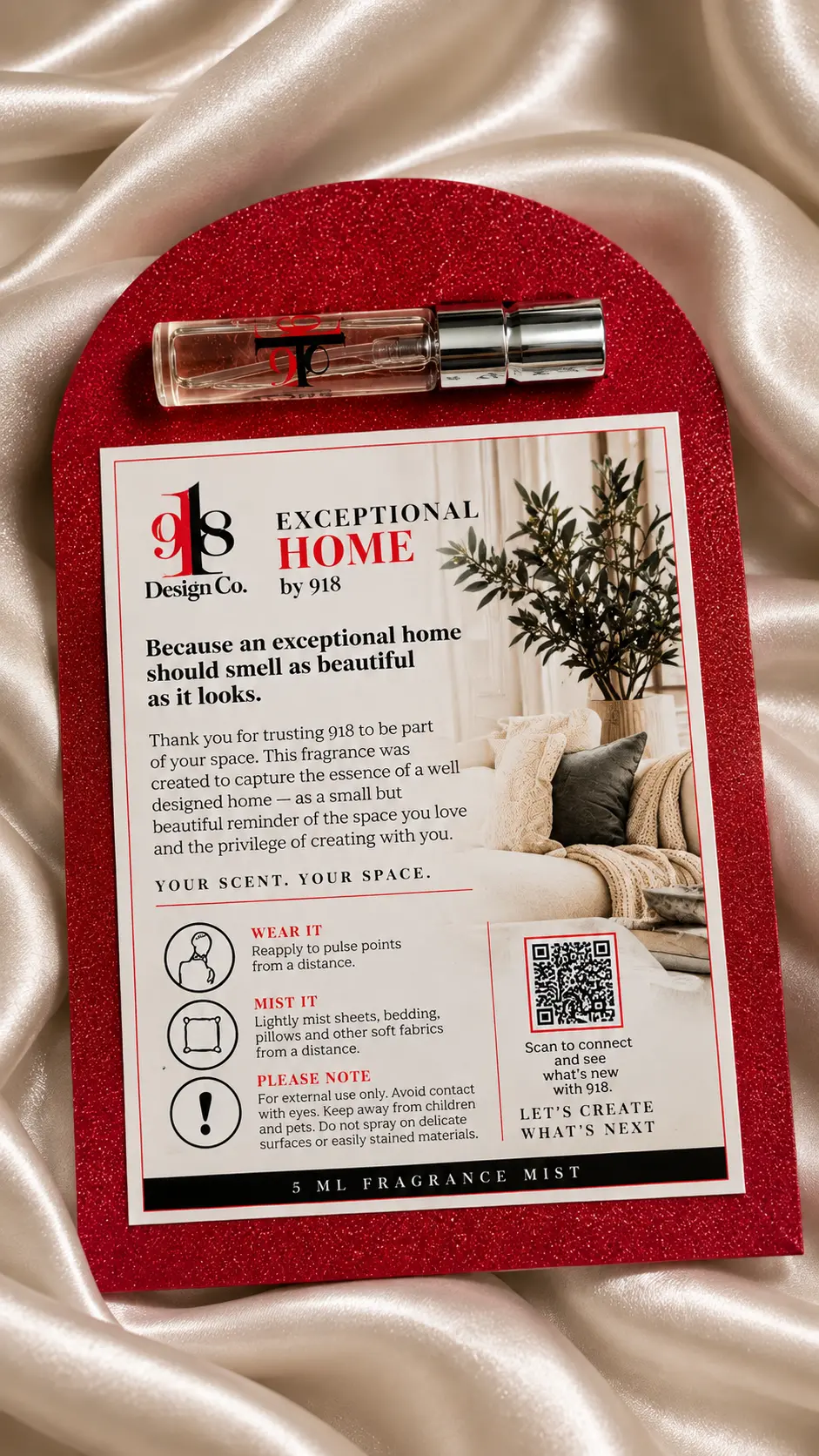 Exceptional Home by 918 business fragrance card